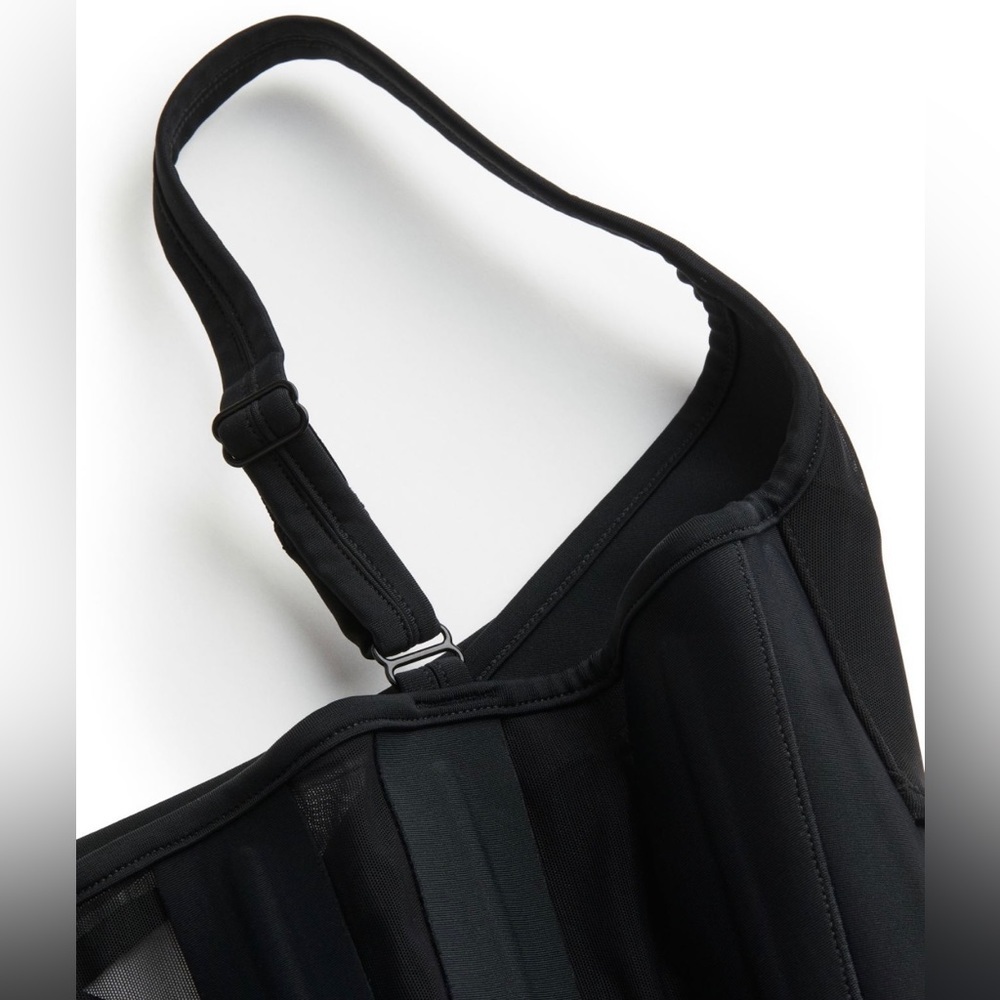Mugler x H&M Collaboration Sleeveless Black Mini Corset Dress Size XL BodyCon - Picture 9 of 15